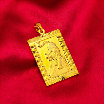 Women's & Men's Vietnam Placer Gold Brass Plated Avalokitesvara Flame Buddha Pendants