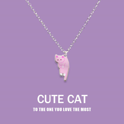 Creative Fashion Hanging Lazy Cartoon Cat Necklaces