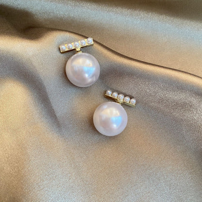 Hepburn Style Pearl Design Ear Hook Fashionable Earrings