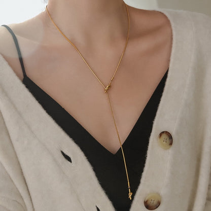 Women's Light Luxury Minority Bends Hitches Sweater Necklaces