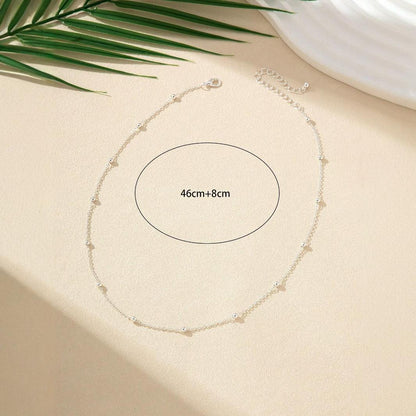 Temperament Wild Fresh Round Beads Chain Necklaces