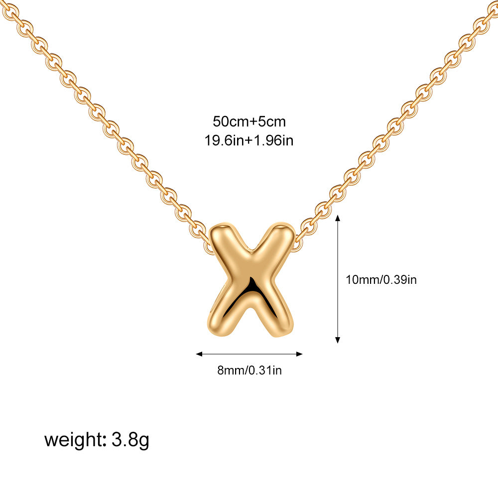 English Letter Simple High-grade Stainless Steel Necklaces