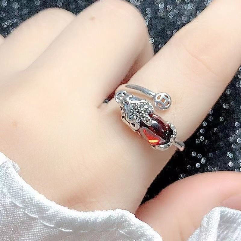 Men's Mouth Domineering Fashion Set Stacked Single Rings