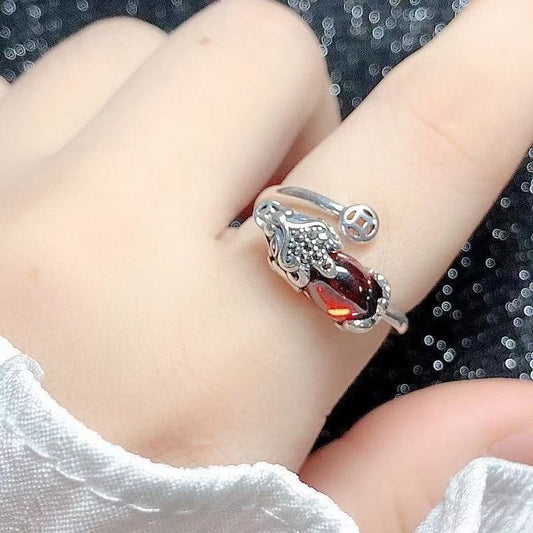 Men's Mouth Domineering Fashion Set Stacked Single Rings