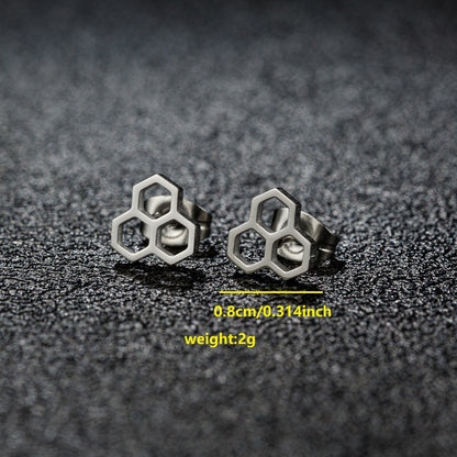 Stainless Steel Halloween Spider Versatile Geometric Earrings