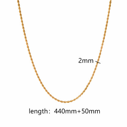 Gold Plated Chain O-shaped Figaro Personality Necklaces