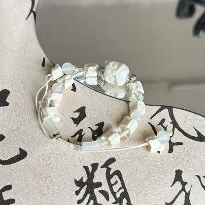 Style Ancient Bamboo Beaded Butterfly Female Design Bracelets