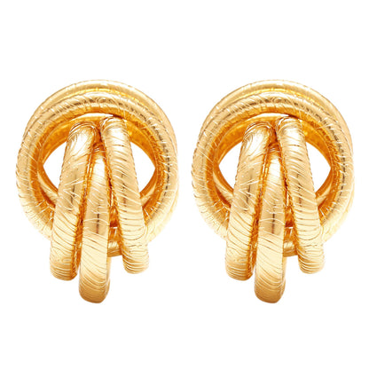 Women's Fashion Geometric Ear Needle Vintage Hoop Earrings