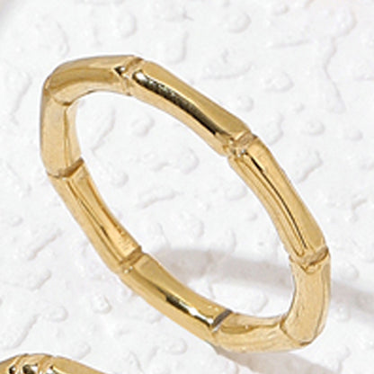 Steel Bamboo Female Six Pattern Niche Rings