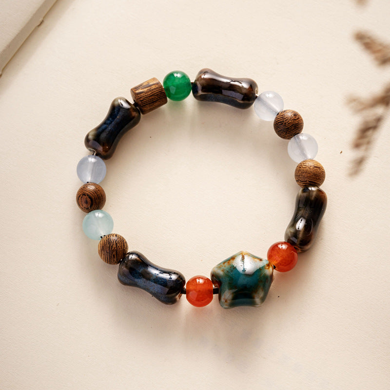 Ceramic Ornament Fashion Flower Glaze Beads Casual Bracelets