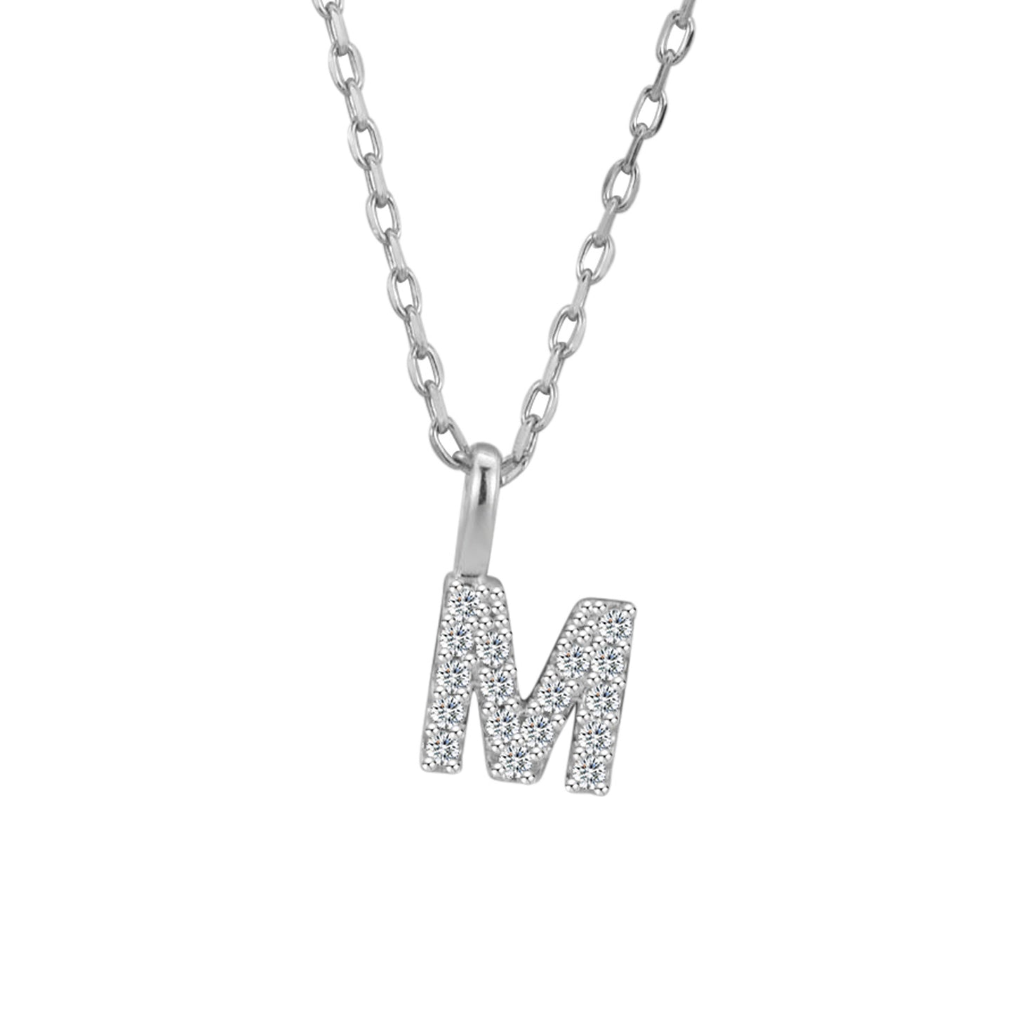 Full Diamond Letter Sterling Sier Your Pendants