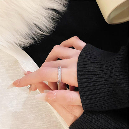 Zircon Stylish Opening Simple Personalized Light Rings