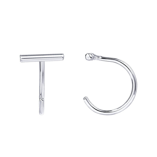 Semicircle Piercing Simple Style Ear Hook Earrings