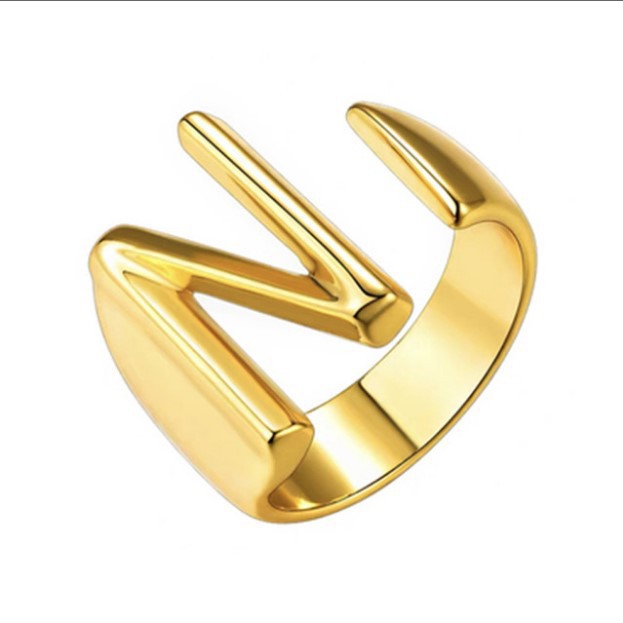 English Letters Female Opening Adjustable Fashion Rings