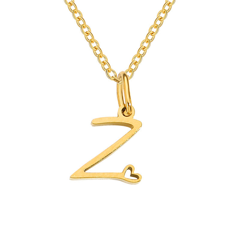 Letter Female Personalized Minority Clavicle Chain Pendants