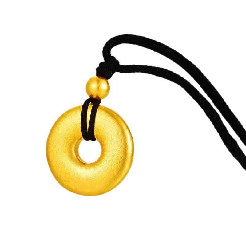 Women's Vietnam Placer Gold Clavicle Chain Gourd Pendants