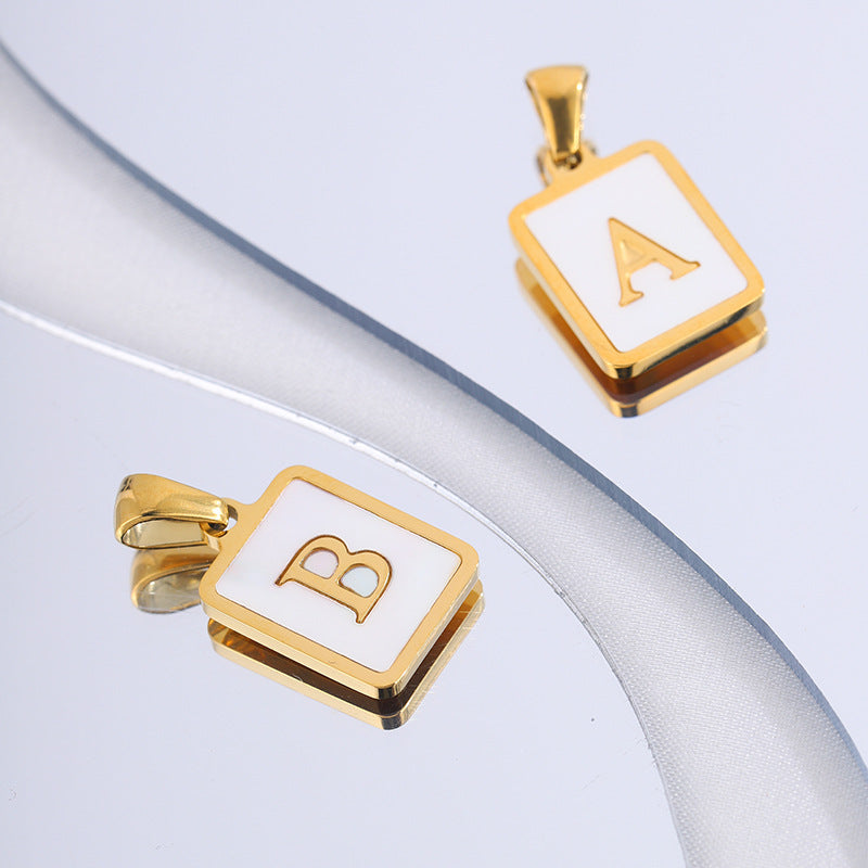 Fashion Real Gold Plated Letter Female Pendants