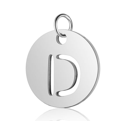 Titanium Steel English Letter Tag Full Set Of Letters Pendants