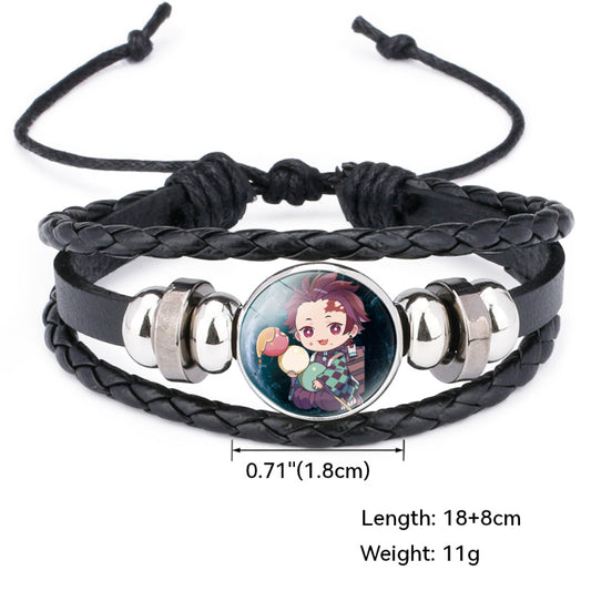 Door Time Stone Cattle Leather Anime Bracelets