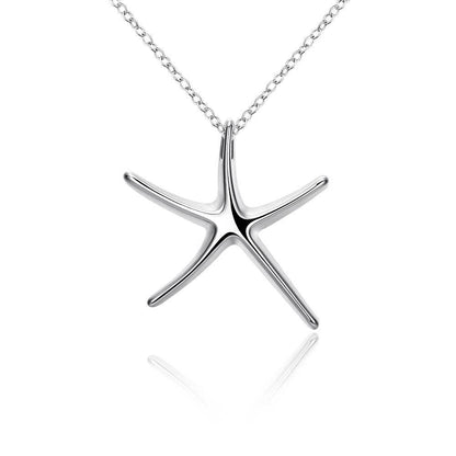 Sier Jewelry Beautiful Big Starfish Classic Pendants