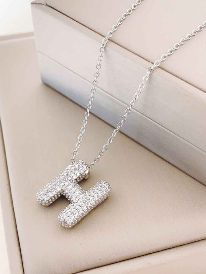 Women's Letter Hip Hop Full Zircon Exquisite Necklaces