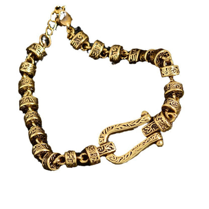 Luxury Personality Ancient Gold U-shaped Horseshoe Female Bracelets
