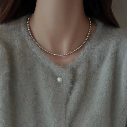 Gray Ni Pearl High-grade Knot Vintage Necklaces