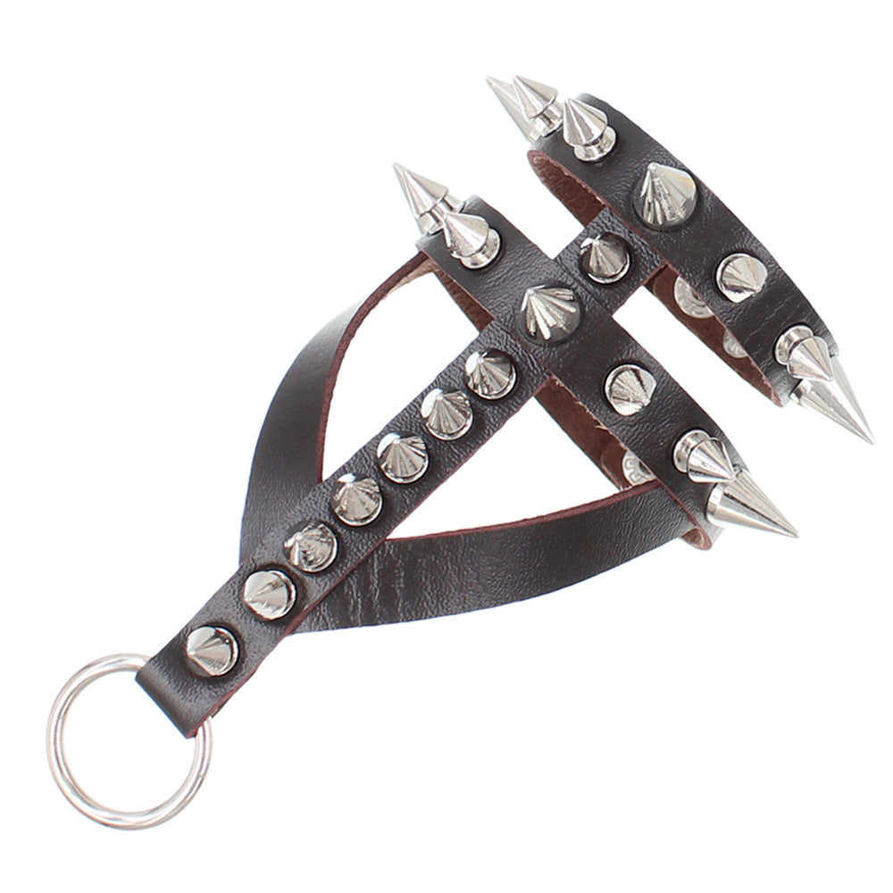 Gothic Leather Alloy Pointed Rivet Punk Bracelets