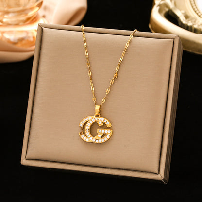 Women's Steel Ornament Design High-grade Light Luxury Necklaces