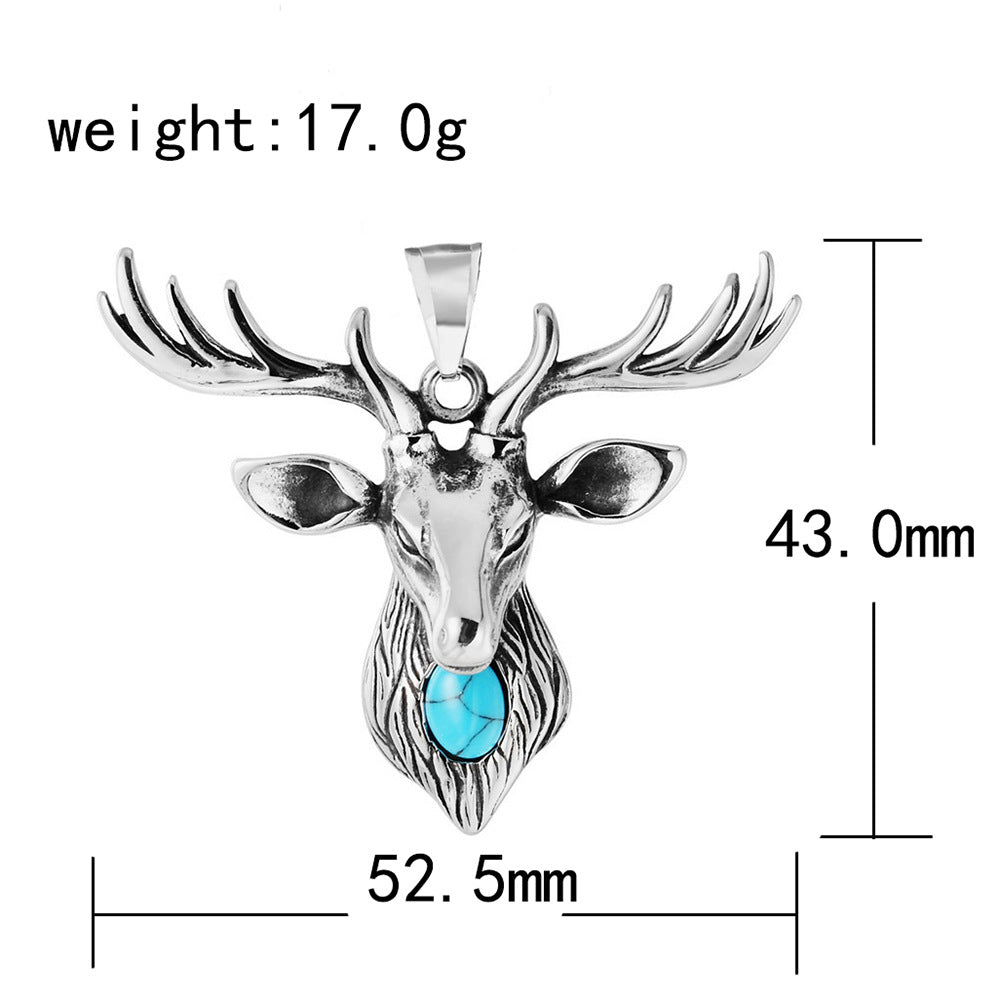 Casting Deer Stainless Fashion Accessories Retro Necklaces