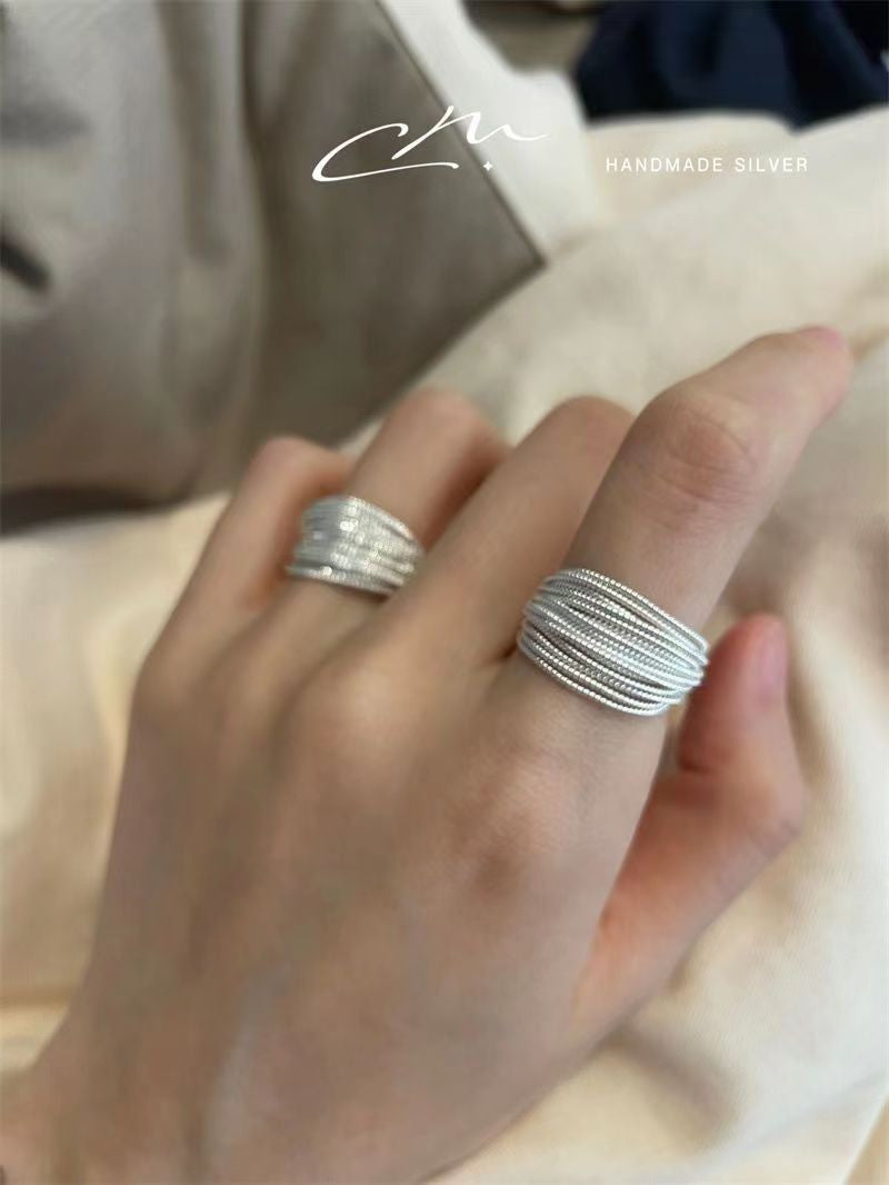 Super Many Lines Design High Sense Rings