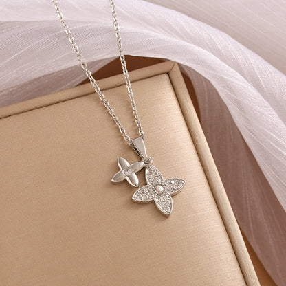 Titanium Steel Colorfast Ornament Female Micro Necklaces