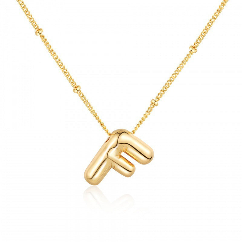 Women's Gold Balloon Glossy English Letter Fashion Pendants