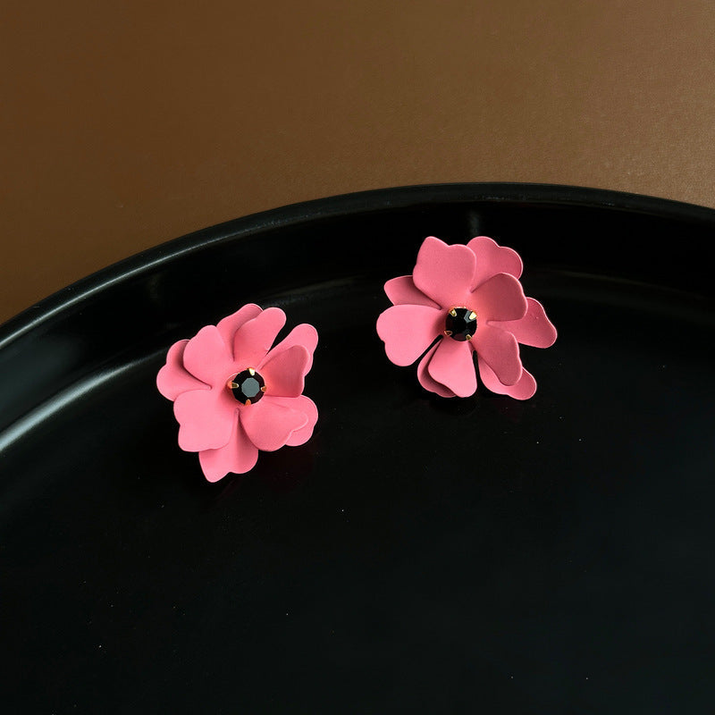 Fresh Simple Flower Light Luxury Fashion Earrings