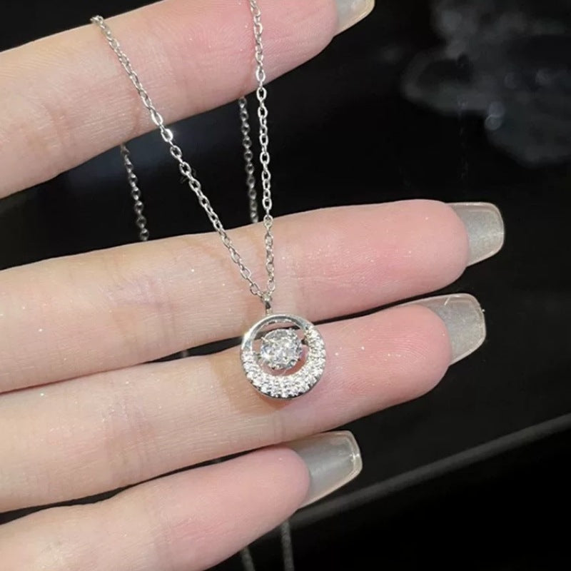 Women's Sier Beating Heart Summer High-grade Super Necklaces