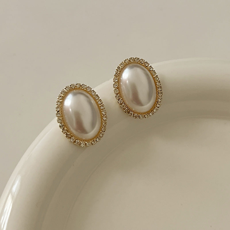 Women's High-grade Pearl For French Entry Lux Niche Earrings