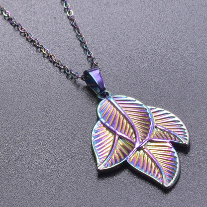 Steel Leaves Ornaments Accessories Light Luxury Necklaces