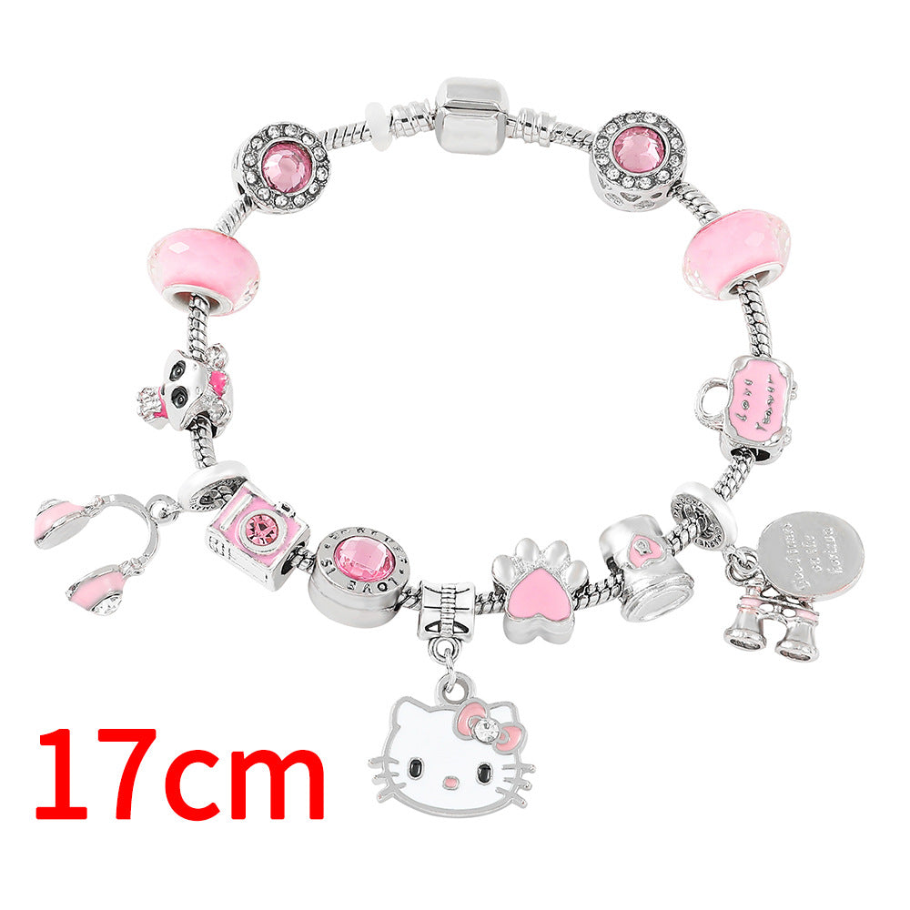 Anime Hello Kitty Clow Beaded Ornament Bracelets