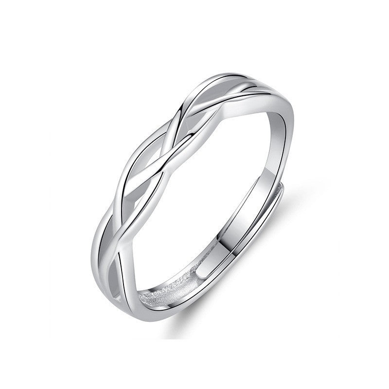 Women's & Men's Ripple Couple One Pair Pink Diamond Rings