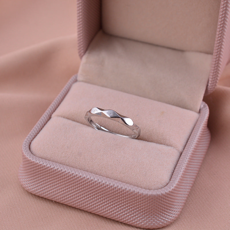 Women's & Men's For Love Couple One Pair Niche Design Rings