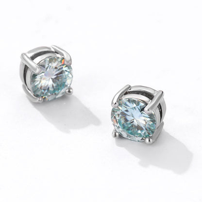 Women's & Men's Color Moissanite Magnetic Temperament Lady Single Earrings