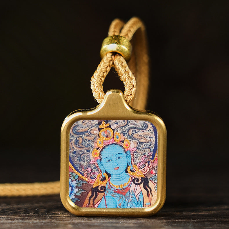 Bodhisattva Dragon Yellow God Of Wealth Necklaces