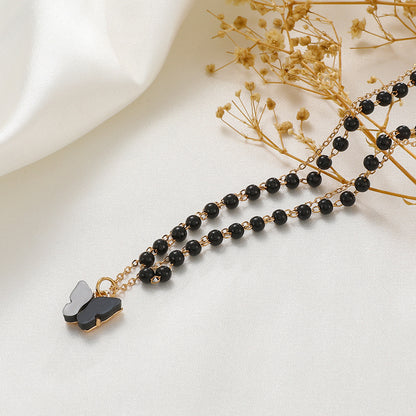 Gothic Dark Butterfly Retro Minority Design Necklaces