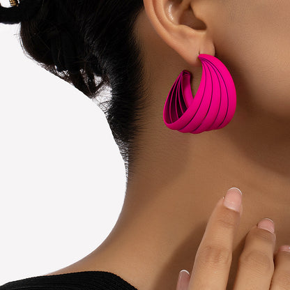 Women's Fashion Commuter Geometric Korean Elegant Retro Earrings