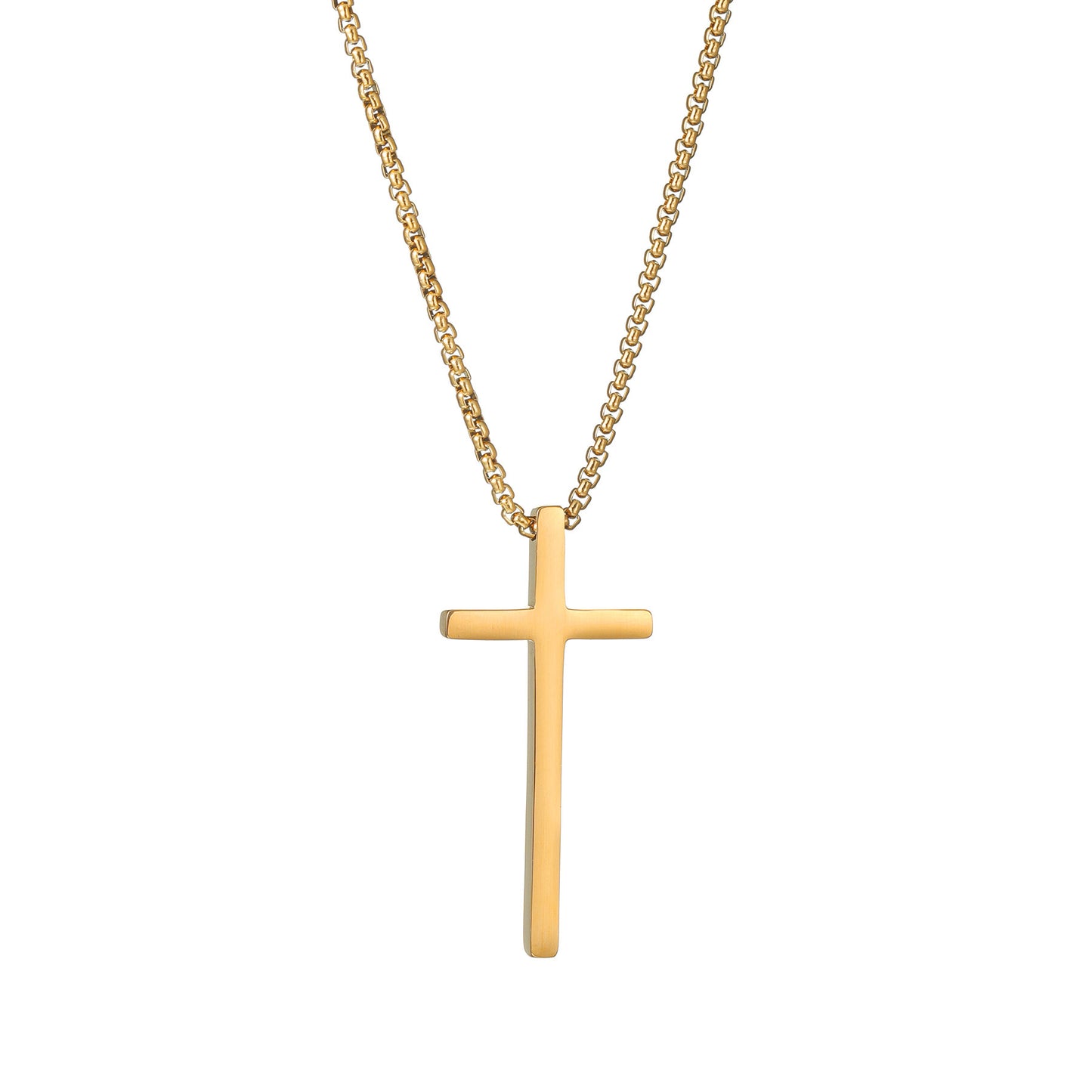 Men's Simple Fashion Cross Titanium Steel Ornament Pendants