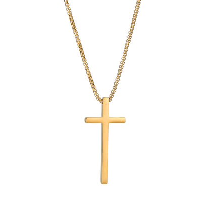 Men's Simple Fashion Cross Titanium Steel Ornament Pendants