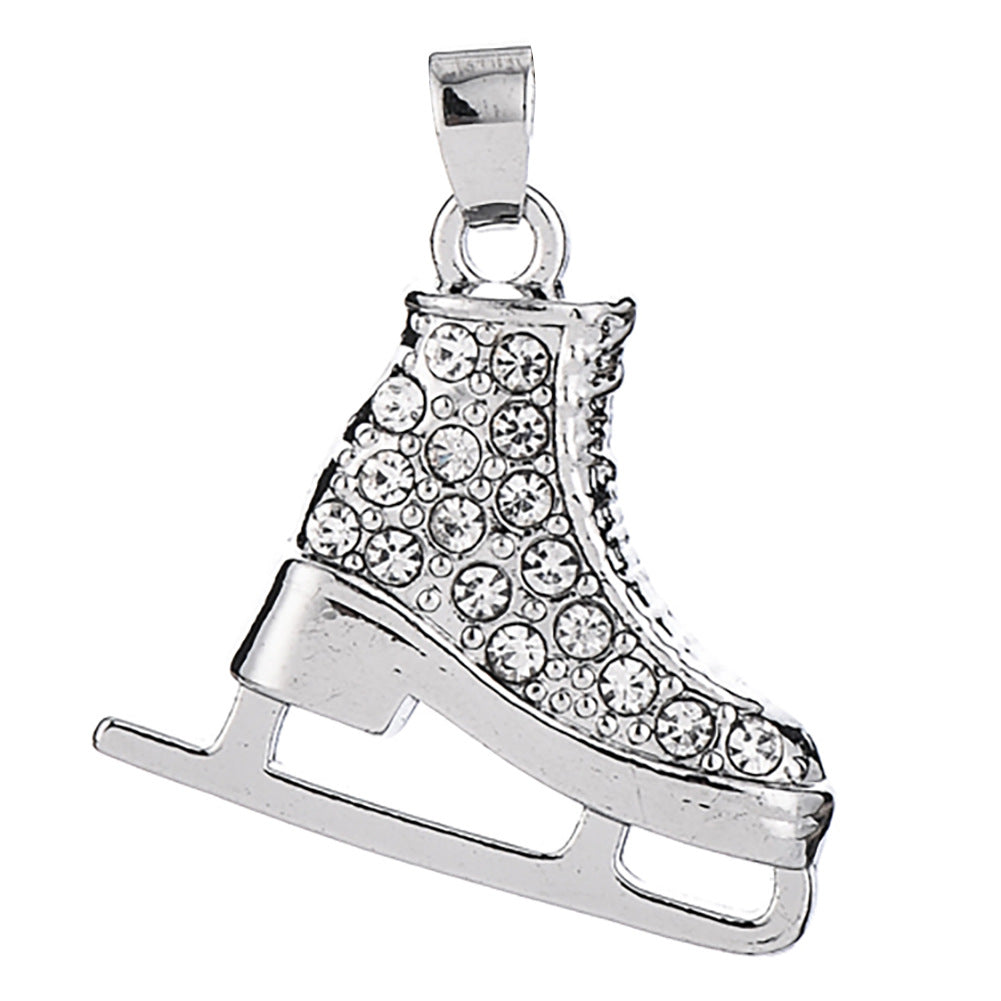 Alloy Rhinestone Skating Charm Jewelry Making Pendants