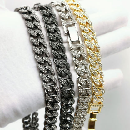 Women's & Men's Hipster Cuban Link Chain Diamond Mm Necklaces