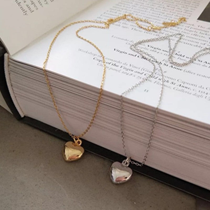 Fresh Three-dimensional Heart Clavicle Chain Sweet Cute Necklaces