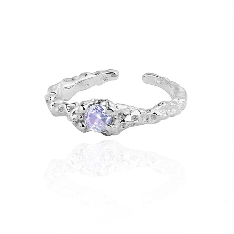 Opal Moonstone Colored Gems Zircon Pink Diamond Female Rings